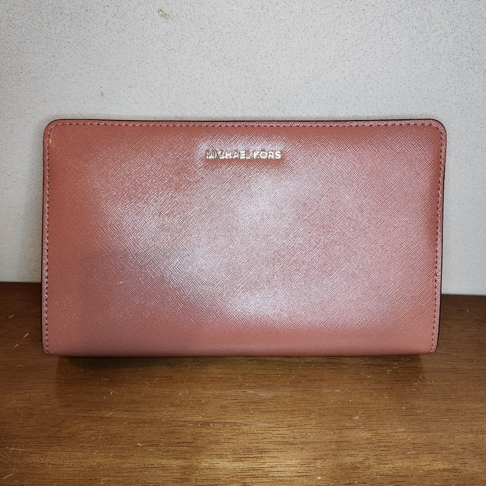 Michael Kors Blush Pink Clutch Crossbody Convertible Purse